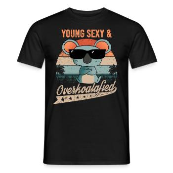 Young Sexy And Overkoalafied Koala Koala Bear Deco - Men's T-Shirt - black - Front - AI Model Male 178 light (178cm)