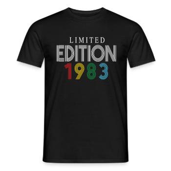 Édition limitée 1983 - T-shirt homme - noir - Devant - AI Model Male 178 light (178cm)