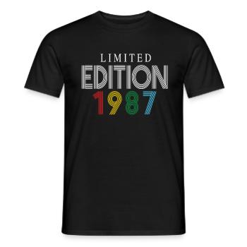Limited Edition 1987 - Männer T-Shirt - Schwarz - Vorne - AI Model Male 178 light (178cm)