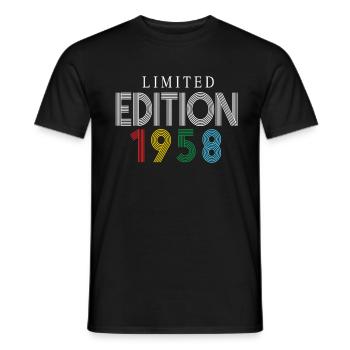 Limited Edition 1958 - Männer T-Shirt - Schwarz - Vorne - AI Model Male 178 light (178cm)