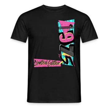 Édition limitée 1975 Année 1975 Années 80 90 - T-shirt homme - noir - Devant - AI Model Male 178 light (178cm)