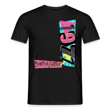 Édition limitée 1977 Année 1977 Années 80 90 - T-shirt homme - noir - Devant - AI Model Male 178 light (178cm)