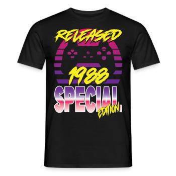 Released 1988 Special Edition - Männer T-Shirt - Schwarz - Vorne - AI Model Male 178 light (178cm)