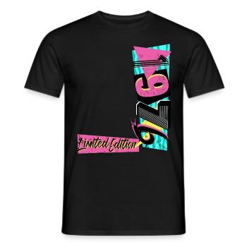 Limited Edition 1976 Year 1976 80s 90s - Men's T-Shirt - black - Front - AI Model Male 178 light (178cm)
