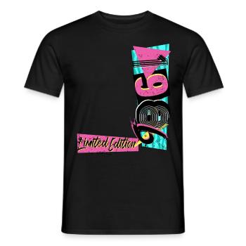 Édition limitée 1986 Année 1986 Années 80 90 - T-shirt homme - noir - Devant - AI Model Male 178 light (178cm)