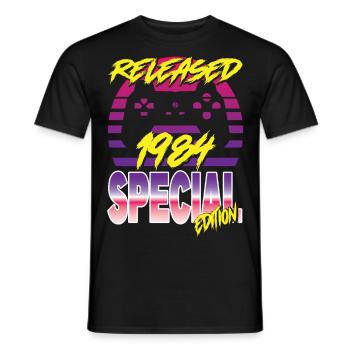Released 1984 Special Edition - Männer T-Shirt - Schwarz - Vorne - AI Model Male 178 light (178cm)