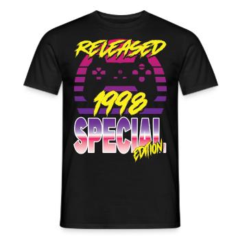 Released 1998 Special Edition - Männer T-Shirt - Schwarz - Vorne - AI Model Male 178 light (178cm)