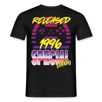 Released 1996 Special Edition - Männer T-Shirt - Schwarz - Vorne - AI Model Male 178 light (178cm)