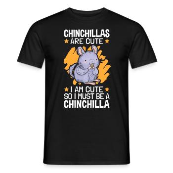 Je suis un rongeur chinchilla souris laineuse - T-shirt homme - noir - Devant - AI Model Male 178 light (178cm)