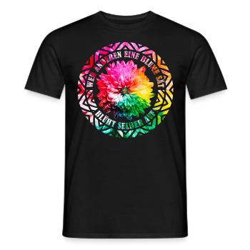 Wer anderen eine Blume sät, blüht selber auf! - Männer T-Shirt - Schwarz - Vorne - AI Model Male 178 light (178cm)