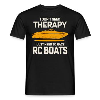 Rc Boat Racing Electric Powerboat Speedboat Race - Men's T-Shirt - black - Front - AI Model Male 178 light (178cm)