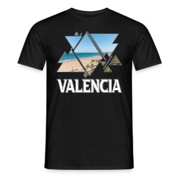 Valence Espagne Ville Skyline Vacances Amour - T-shirt homme - noir - Devant - AI Model Male 178 light (178cm)