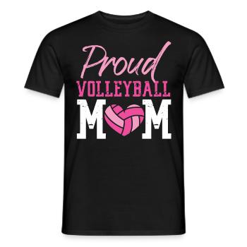 Joueuse de volleyball Équipe Maman Mère - T-shirt homme - noir - Devant - AI Model Male 178 light (178cm)