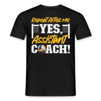 Volleyball Player Team Assistant - Men's T-Shirt - black - Front - AI Model Male 178 light (178cm)