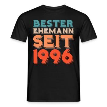 Bester Ehemann Seit 1996 - Männer T-Shirt - Schwarz - Vorne - AI Model Male 178 light (178cm)