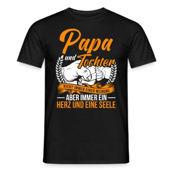 Papa und Tochter Spruch Vater Tochter Partnerlook - Männer T-Shirt - Schwarz - Vorne - AI Model Male 178 light (178cm)