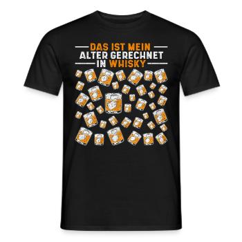 Das Ist Mein Alter In Whisky 40ter 40. Geburtstag - Männer T-Shirt - Schwarz - Vorne - AI Model Male 178 light (178cm)