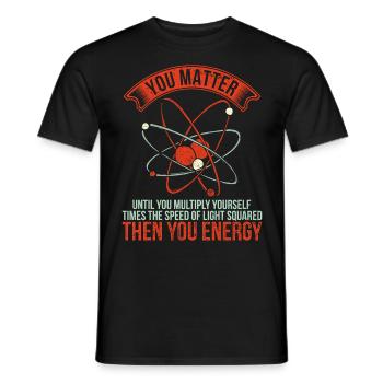 Vintage You Matter Until You Multiply - Männer T-Shirt - Schwarz - Vorne - AI Model Male 178 light (178cm)
