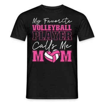 Volleyball Player Team Mom Mother - Men's T-Shirt - black - Front - AI Model Male 178 light (178cm)