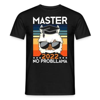 Master 2022 No Probllama Spruch Master - Männer T-Shirt - Schwarz - Vorne - AI Model Male 178 light (178cm)