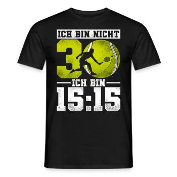 30ten Geburtstag Geschenk Tennis Männer 30 - Männer T-Shirt - Schwarz - Vorne - AI Model Male 178 light (178cm)
