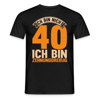 Geschenk 40 jährige Männer Vierzigster Geburtstag - Männer T-Shirt - Schwarz - Vorne - AI Model Male 178 light (178cm)