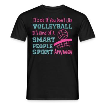 Équipe de volley-ball C’est ok si - T-shirt homme - noir - Devant - AI Model Male 178 light (178cm)