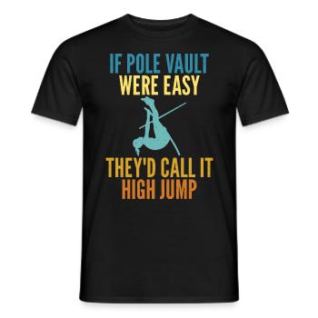 Perchiste pour le saut à la perche - T-shirt homme - noir - Devant - AI Model Male 178 light (178cm)
