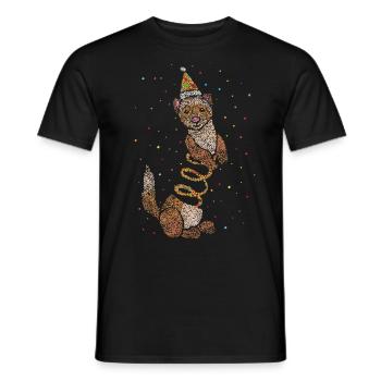 Frettchen Geburtstag Geburtstagsparty - Männer T-Shirt - Schwarz - Vorne - AI Model Male 178 light (178cm)