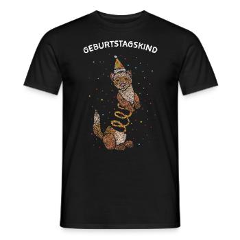 Geburtstagskind Frettchen Geburtstag - Männer T-Shirt - Schwarz - Vorne - AI Model Male 178 light (178cm)
