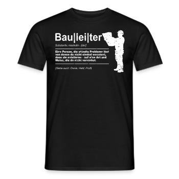 Bauleiter Baustelle Bauherr - Männer T-Shirt - Schwarz - Vorne - AI Model Male 178 light (178cm)