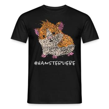 Hamsterliebe Hamster Goldhamster Nager - Männer T-Shirt - Schwarz - Vorne - AI Model Male 178 light (178cm)