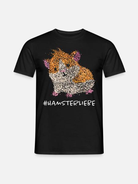 Hamsterliebe Hamster Goldhamster Nager - Männer T-Shirt - Schwarz