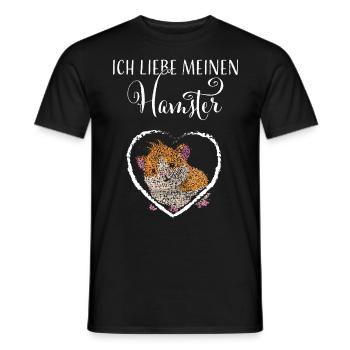 Hamsterliebe Hamster Goldhamster - Männer T-Shirt - Schwarz - Vorne - AI Model Male 178 light (178cm)