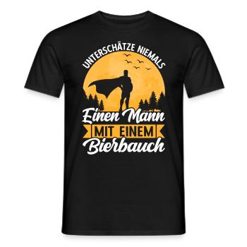 Mallorca Bierbauch Biertrinker Bier Bierliebhaber - Männer T-Shirt - Schwarz - Vorne - AI Model Male 178 light (178cm)