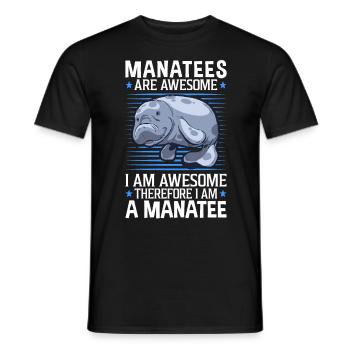 Seekühe sind fantastisch Meeressäuger Seekuh - Männer T-Shirt - Schwarz - Vorne - AI Model Male 178 light (178cm)