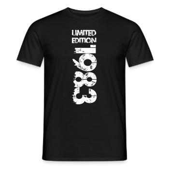 Édition limitée 1983 - T-shirt homme - noir - Devant - AI Model Male 178 light (178cm)