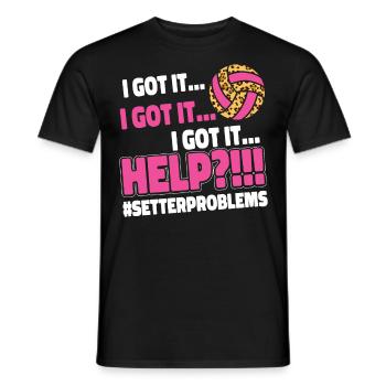 Volleyball Player Team Setter - Men's T-Shirt - black - Front - AI Model Male 178 light (178cm)
