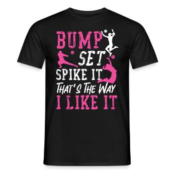 Volleyball Player Team Bump Set - Men's T-Shirt - black - Front - AI Model Male 178 light (178cm)