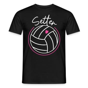 Volleyball Player Team Setter - Men's T-Shirt - black - Front - AI Model Male 178 light (178cm)
