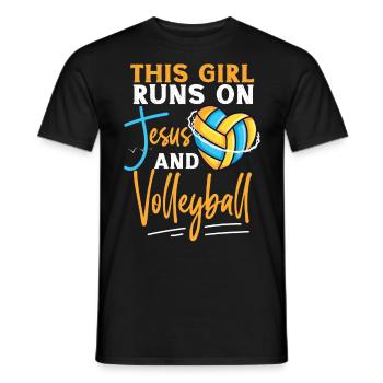 Joueur de volleyball Équipe Cette fille - T-shirt homme - noir - Devant - AI Model Male 178 light (178cm)