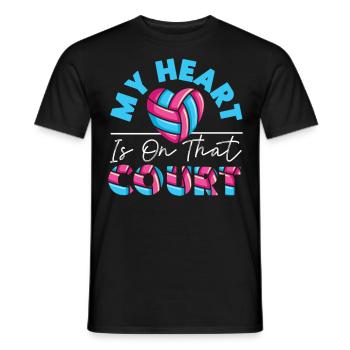 Volleyball Player Team Mom Mother - Men's T-Shirt - black - Front - AI Model Male 178 light (178cm)