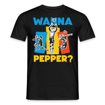 Volleyball Player Team Wanna - Männer T-Shirt - Schwarz - Vorne - AI Model Male 178 light (178cm)