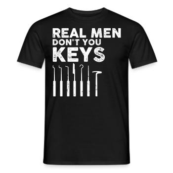 Hommes Schlosdienst Technicien de verrouillage Conception - T-shirt homme - noir - Devant - AI Model Male 178 light (178cm)