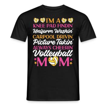 Volleyball Player Team Mom Mother - Männer T-Shirt - Schwarz - Vorne - AI Model Male 178 light (178cm)