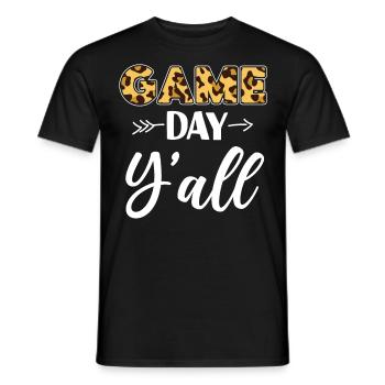 Volleyball Player Team Leopard - Men's T-Shirt - black - Front - AI Model Male 178 light (178cm)