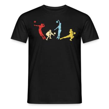 Volleyball Player Team Retro - Men's T-Shirt - black - Front - AI Model Male 178 light (178cm)