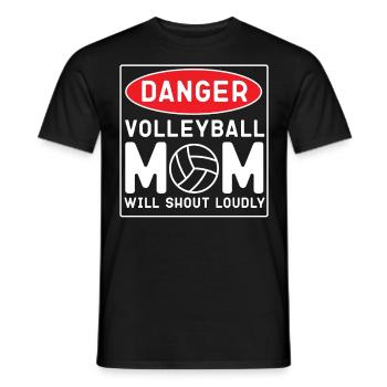 Volleyball Player Team Mom Mother - Men's T-Shirt - black - Front - AI Model Male 178 light (178cm)
