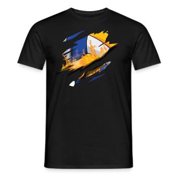 Volleyball Player Team Scratch - Men's T-Shirt - black - Front - AI Model Male 178 light (178cm)