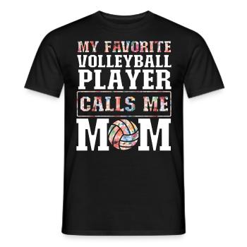 Volleyball Player Team Mom Mother - Men's T-Shirt - black - Front - AI Model Male 178 light (178cm)